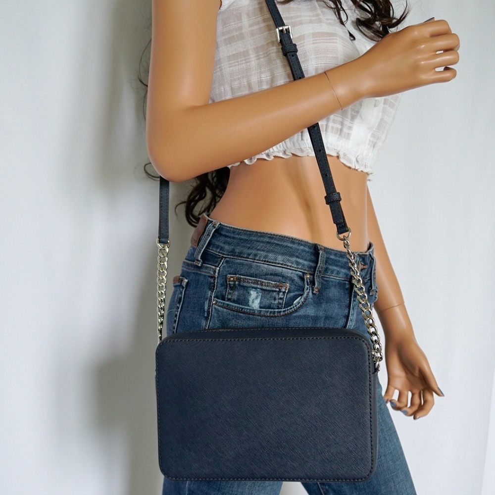 Michael Kors Jet Set Item LG Crosbody Navy Blue - Picture 3 of 8